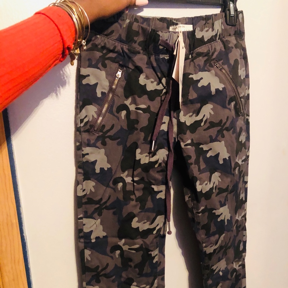 Gray camouflage pants